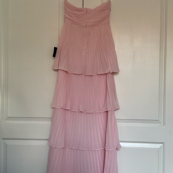 NWT Lulus | Light Pink Strapless Tiered Maxi Dress | Size S - Picture 6 of 10